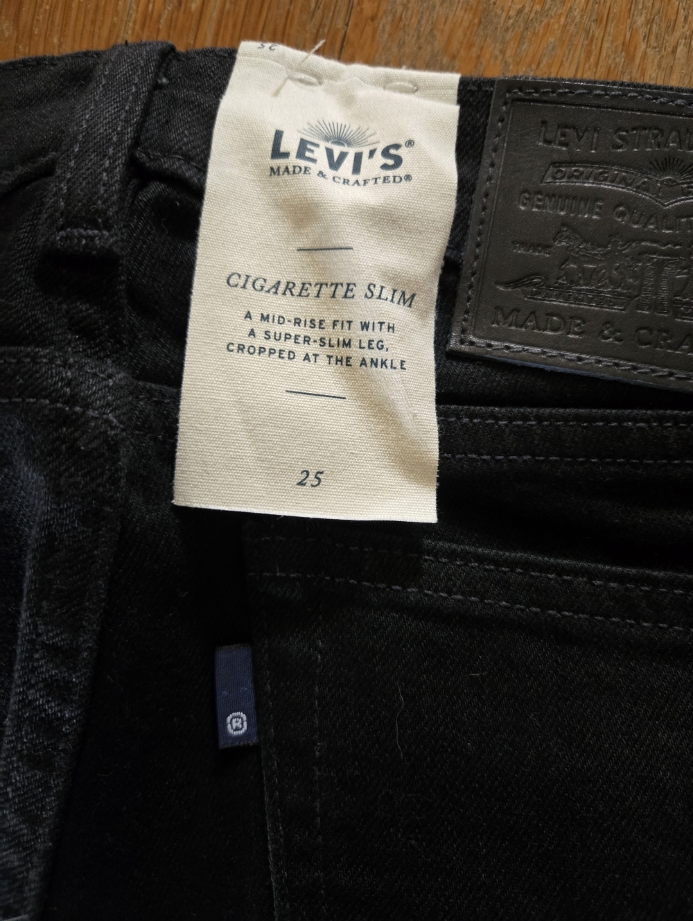 Levi's Japanese Selvedge Mid Rise Slim Women's Jeans 25 X 27 - Picture 7 of 10